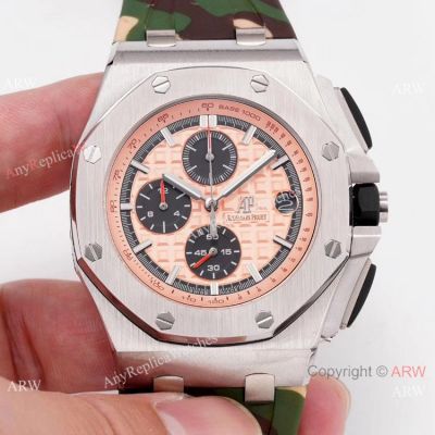 2019 Copy Audemars Piguet Royal Oak Offshore Watch SS Camouflage Strap